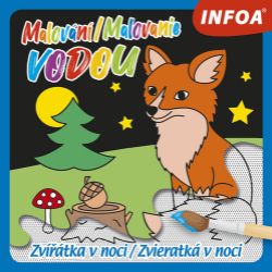 Malování / Maľovanie vodou - Zvířátka v noci - Vodní omalovánky Malování / Maľovanie vodou - Zvířátka v noci