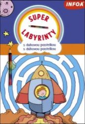 Super labyrinty s duhovou pastelkou - Spojovačky pro děti Super labyrinty s duhovou pastelkou