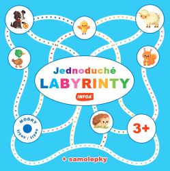 Jednoduché labyrinty - modrý sešit / zošit + samolepka Jednoduché labyrinty - modrý sešit / zošit + samolepka