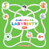 Jednoduché labyrinty - zelený sešit / zošit + samolepka - Slovenské knihy pro děti Jednoduché labyrinty - zelený sešit / zošit + samolepka