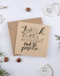 Be Nice EKO Přání vánoční Ježíšek letos - Pohlednice, přání Be Nice vánoční přání nejen na peníze - Ježíšek letos nestíhal