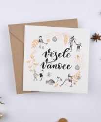 Be Nice EKO Přání vánoční Veselé Vánoce - Pohlednice, přání Be Nice vánoční přání - Veselé Vánoce