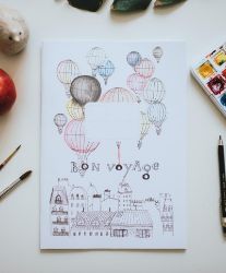 Be Nice EKO Školní sešit 424/A4 linkovaný - Bon Voyage - Sešity Be Nice ekologický sešit Bon Voyage - A4 linkovaný, č. 424