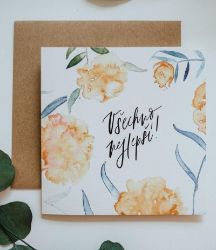 Be Nice EKO přání Pivoňka Všechno nejlepší - Pohlednice, přání Be Nice Přání Pivoňka - Všechno nejlepší