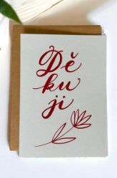 Be Nice přání Děkuji srdce červené