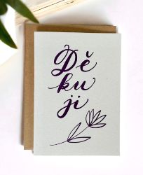 Be Nice přání Děkuji srdce modré