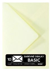 Obálky PREMIUM 5 KS (C6) 114x162 mm pastelová krémová