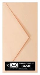 Obálky PREMIUM 5 KS (DL) 110x220 mm pastelová lososová
