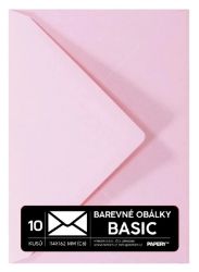 Obálky BASIC 10 KS (C6) 114x162 mm pastelová sv. růžová - Obaly a obálky Obálky PREMIUM 5 KS (C6) 114x162 mm pastelová sv. růžová