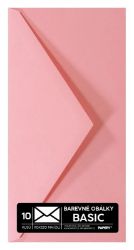 Obálky BASIC 10 KS (DL) 110x220 mm pastelová tm. růžová Obálky BASIC 10 KS (DL) 110x220 mm pastelová tm. růžová