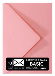 Obálky PREMIUM 5 KS (C6) 114x162 mm pastelová tm. růžová