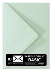 Obálky BASIC 10 KS (C6) 114x162 mm pastelová zelená