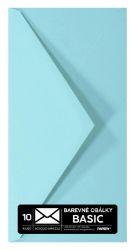 Obálky BASIC 10 KS (DL) 110x220 mm pastelová nebesky modrá - Obaly a obálky Obálky PREMIUM 5 KS (DL) 110x220 mm pastelová nebesky modrá