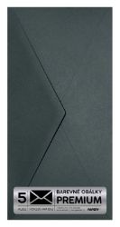 Obálka PREMIUM 5 KS (DL) 110x220 mm Tmavě zelená Vintage