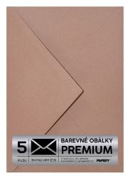 Obálka PREMIUM 5 KS (C6) 114x162 mm Růžová tmavá Vintage
