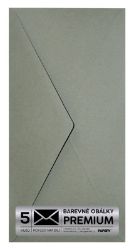 Obálka PREMIUM 5 KS (DL) 110x220 mm Zelená lesní Vintage