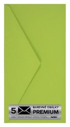 Obálka PREMIUM 5 KS (DL) 110x220 mm Limetková Obálka PREMIUM 5 KS (DL) 110x220 mm Limetková