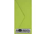 Obálka PREMIUM 5 KS (DL) 110x220 mm Limetková