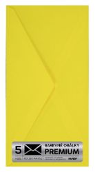 Obálka PREMIUM 5 KS (DL) 110x220 mm Citronová Obálka PREMIUM 5 KS (DL) 110x220 mm Citronová