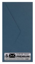 Obálka PREMIUM 5 KS (DL) 110x220 mm Modrá Vintage Obálka PREMIUM 5 KS (DL) 110x220 mm Modrá Vintage