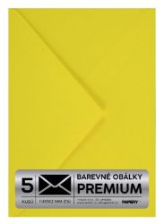 Obálka PREMIUM 5 KS (C6) 114x162 mm Citronová