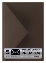 Obálka PREMIUM 5 KS (C6) 114x162 mm Kakaová Vintage - Obaly a obálky Obálka PREMIUM 5 KS (C6) 114x162 mm Kakaová Vintage