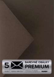 Obálka PREMIUM 5 KS (C6) 114x162 mm Kakaová Vintage - Obaly a obálky Obálka PREMIUM 5 KS (C6) 114x162 mm Kakaová Vintage