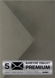Obálka PREMIUM 5 KS (C6) 114x162 mm Antracitová Vintage Obálka PREMIUM 5 KS (C6) 114x162 mm Antracitová Vintage