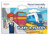 Vlaky a vláčky - Dopravní omalovánky A5 - Omalovánky auta Vlaky a vláčky - Dopravní omalovánka A5