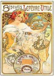 Magnet Mucha Biscuits Lefévre