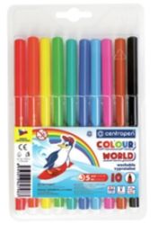 Centropen Fixy COLOUR WORLD 7550 trojboké, sada 10 barev - Fixy Centropen Fixy COLOUR WORLD 7550 trojboké, sada 10 barev