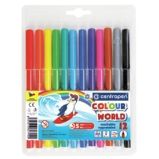 Centropen Fixy COLOUR WORLD 7550 trojboké, sada 12 barev - Fixy Centropen Fixy COLOUR WORLD 7550 trojboké, sada 12 barev