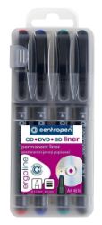 Centropen Liner na CD/DVD/BD 4616 (4 ks) - Zvýrazňovače, popisovače Souprava popisovačů 4616/4 CD