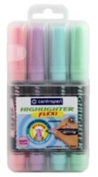 Centropen Zvýrazňovač 8542 flexi soft (4 ks) - Štětce, pastelky, fixy Centropen Zvýrazňovač 8542 flexi soft (4 ks)