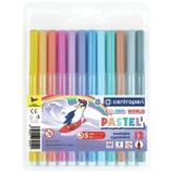 Centropen Fixy COLOUR WORLD 7550 trojboké, sada 12 pastelových barev - Fixy Centropen Fixy COLOUR WORLD 7550 trojboké, sada 12 pastelových barev