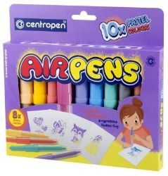 Centropen Foukací fixy Air Pens 1500 pastel (10 ks) - Štětce, pastelky, fixy Foukací fixy Centropen 1500/10 pastel