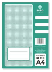 Poznámkový blok A4, čtvereček, 50 listů