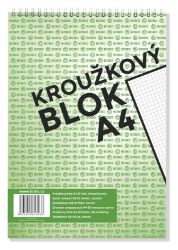 Blok s horní vazbou A4, čtvereček, 50 listů - Bloky, zápisníky Blok s horní vazbou A4, čtvereček, 50 listů