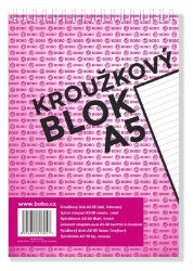 Blok s horní vazbou A5, linka, 50 listů