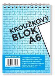 Blok s horní vazbou A6, čistý, 50 listů