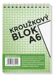 Blok s horní vazbou A6, čtvereček, 50 listů - Bloky, zápisníky Blok s horní vazbou A6, čtvereček, 50 listů
