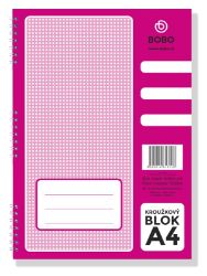 Blok s boční vazbou A4, linka, 50 listů - Bloky A4 Blok s boční vazbou A4, linka, 50 listů