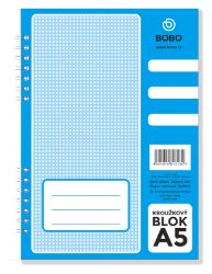 Blok s boční vazbou A5, čistý, 50 listů - Bloky a zápisníky do školy Blok s boční vazbou A5, čistý, 50 listů
