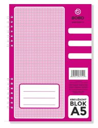 Blok s boční vazbou A5, linka, 50 listů - Bloky A5 Blok s boční vazbou A5, linka, 50 listů