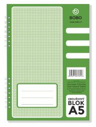 Blok s boční vazbou A5, čtvereček, 50 listů - Bloky A5 Blok s boční vazbou A5, čtvereček, 50 listů