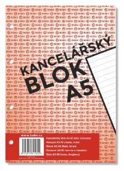 Kancelářský blok A5, linka, 50 listů - Bloky a zápisníky do školy Kancelářský blok A5, linka, 50 listů