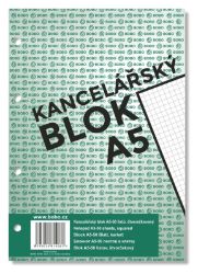 Kancelářský blok A5, čtvereček, 50 listů - Bloky, zápisníky Kancelářský blok A5, čtvereček, 50 listů