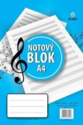 Notový blok A4, 25 listů - Bloky, zápisníky Notový blok A4, 25 listů