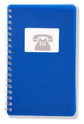 Kroužkový telefonní zápisník 100 x 160 mm, modrý