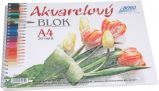 Akvarelový blok A4, čistý, 20 listů - Bloky, zápisníky Akvarelový blok A4, čistý, 20 listů